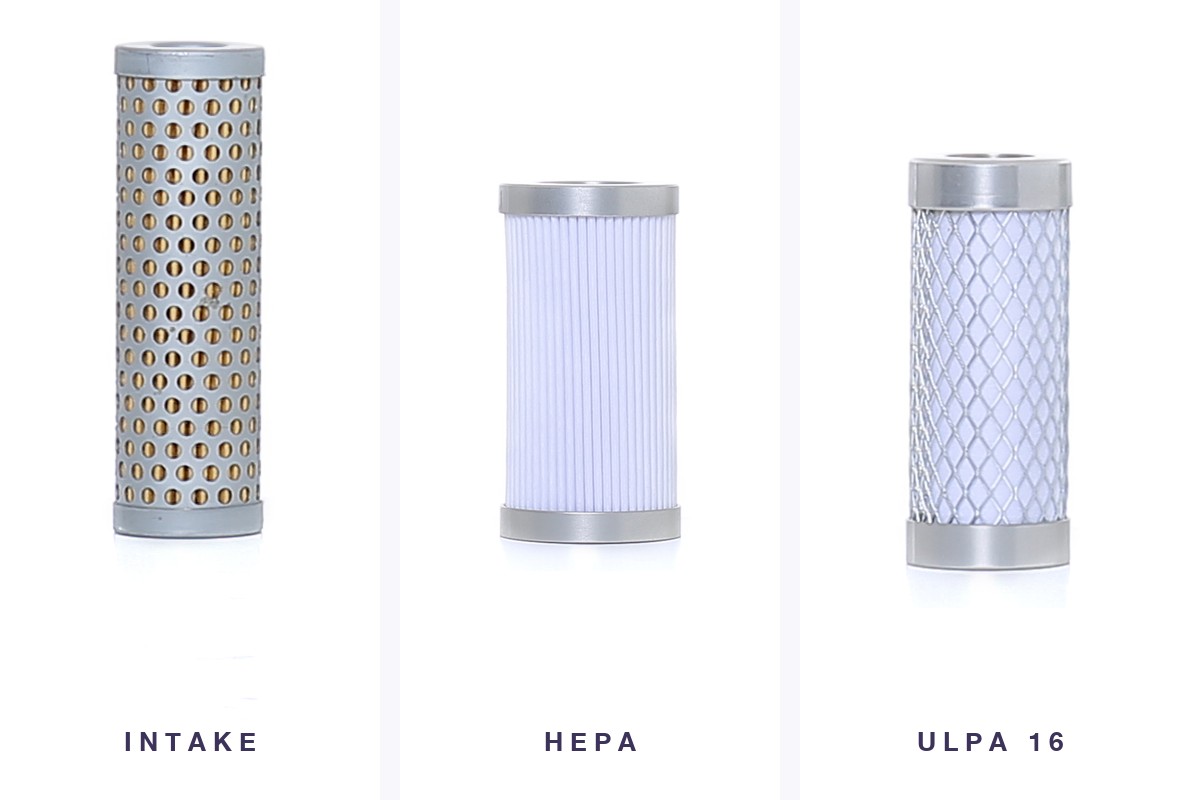 Triple filter exploded view